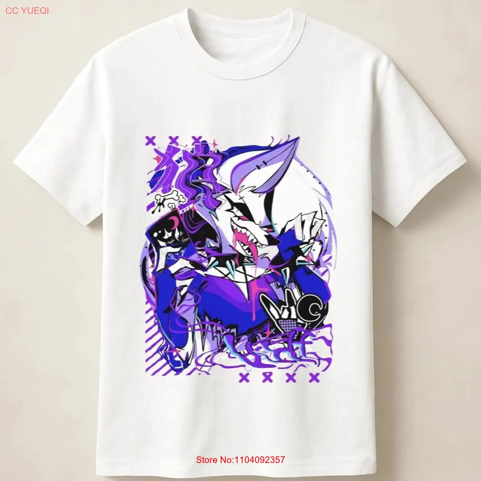 Vintage Fashion Style Men - Mor Anime Kurt Grafiti Posteri Çığlık