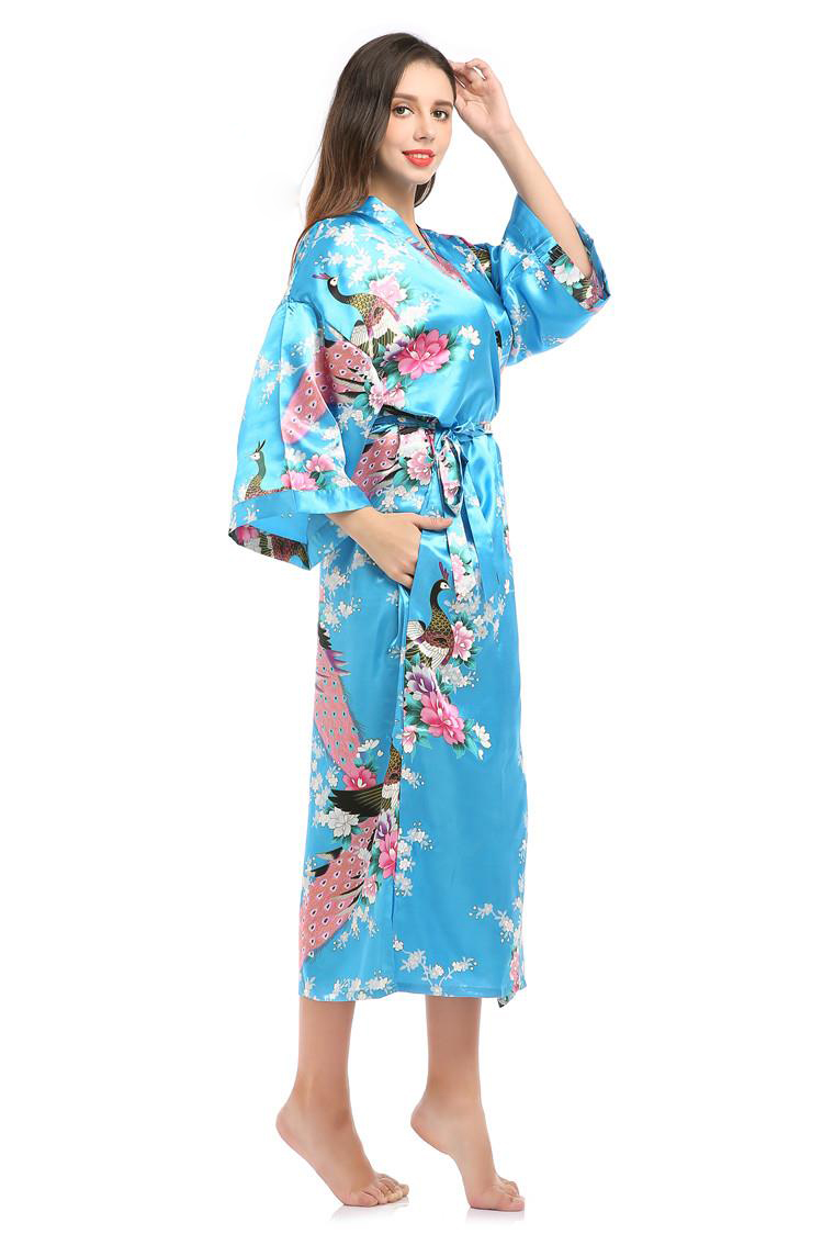 Vintage Fashion Tokyo - Japon Kostüm Banyo Çiçek Tavuskuşu elbisesi