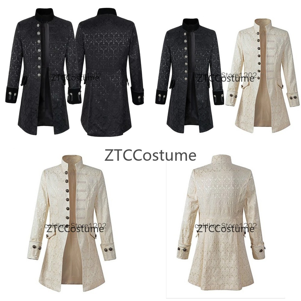 Vintage Victorian Fashion - Steampunk Viktorya Dönemi Prensi Palto Ortaçağ