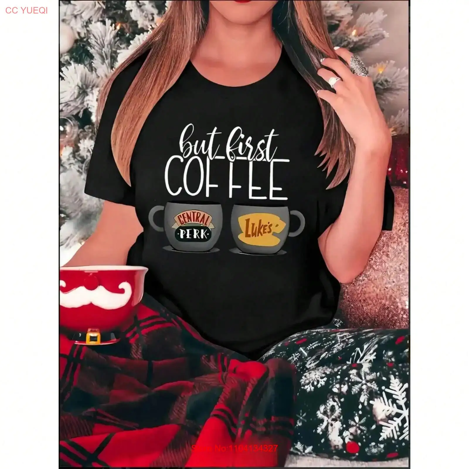 Vintage Fashion Patterns - Yaratıcı kahve fincanı harf desenli baskılı
