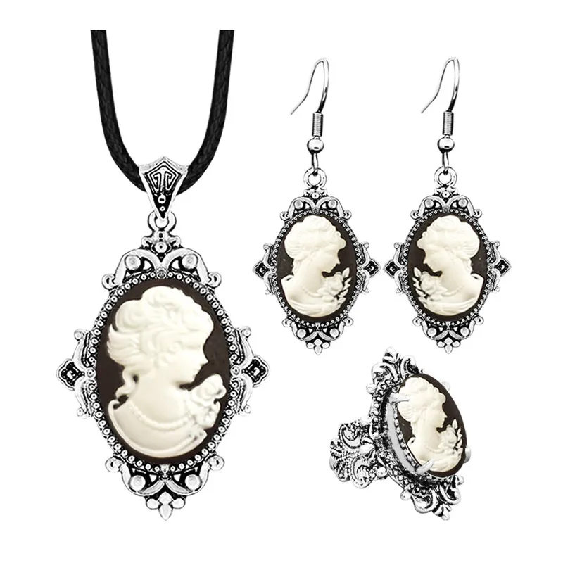 Vintage Fashion Looks - Vintage bak Lady kraliçe Cameo takı