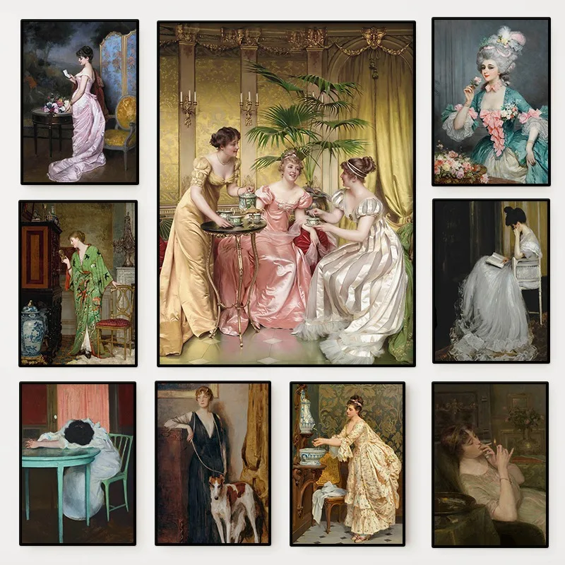 Vintage Victorian Fashion - Rönesans Kadın Portre Posteri Vintage Viktorya