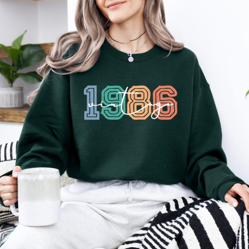 Vintage Fashion Retro Outfit - Vintage 1986 40. Doğum Günü Kış