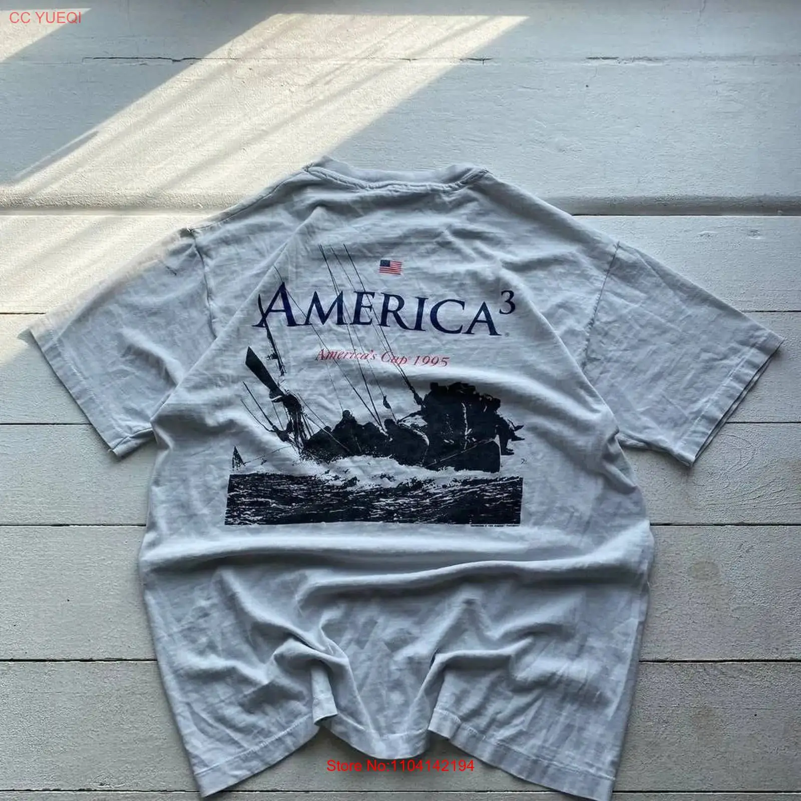 1995 VTG America's Cup A3 Tişö - Vintage Fashion Archive incelemesi ve fiyatı