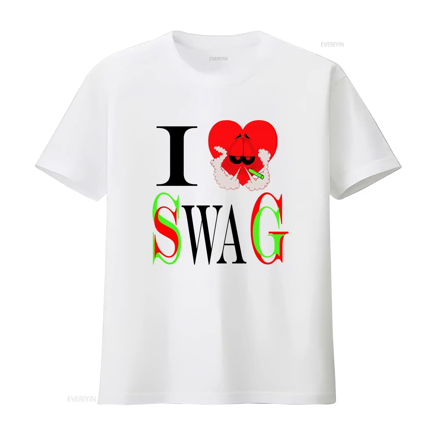 I Swag Kalp Baskılı Tişört Ret - Vintage Fashion Style Men incelemesi ve fiyatı