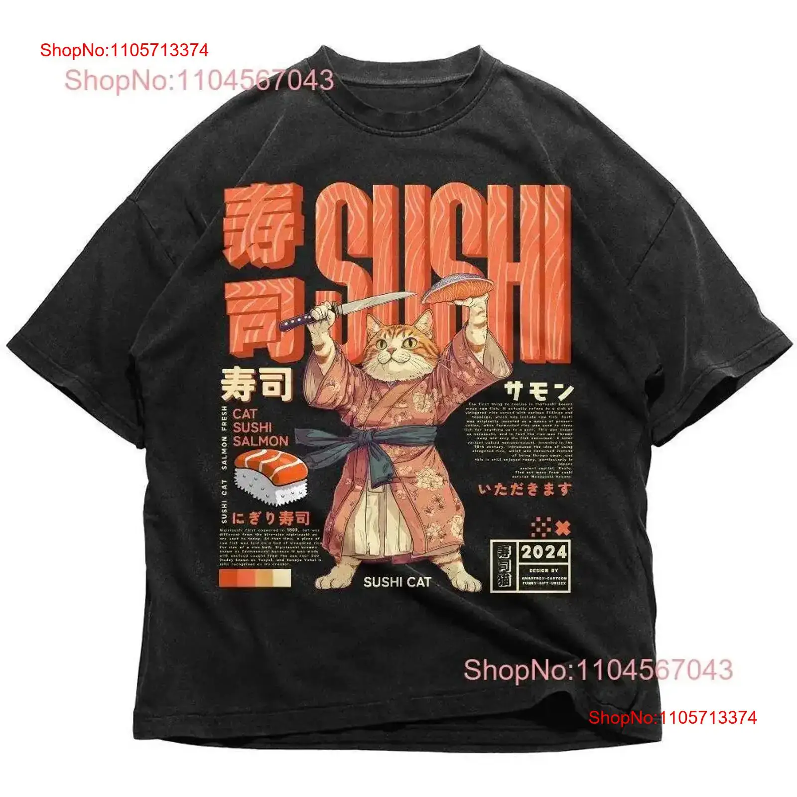 Suşi Kedi Japon T Shirt Retro  - Vintage Fashion Tokyo incelemesi ve fiyatı