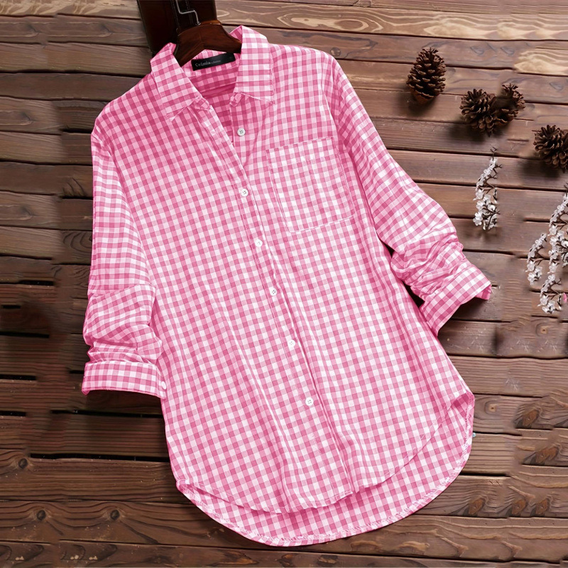 Gevşek Ekose Gömlek Yaka Uzun  - Vintage Fashion Ebay incelemesi ve fiyatı